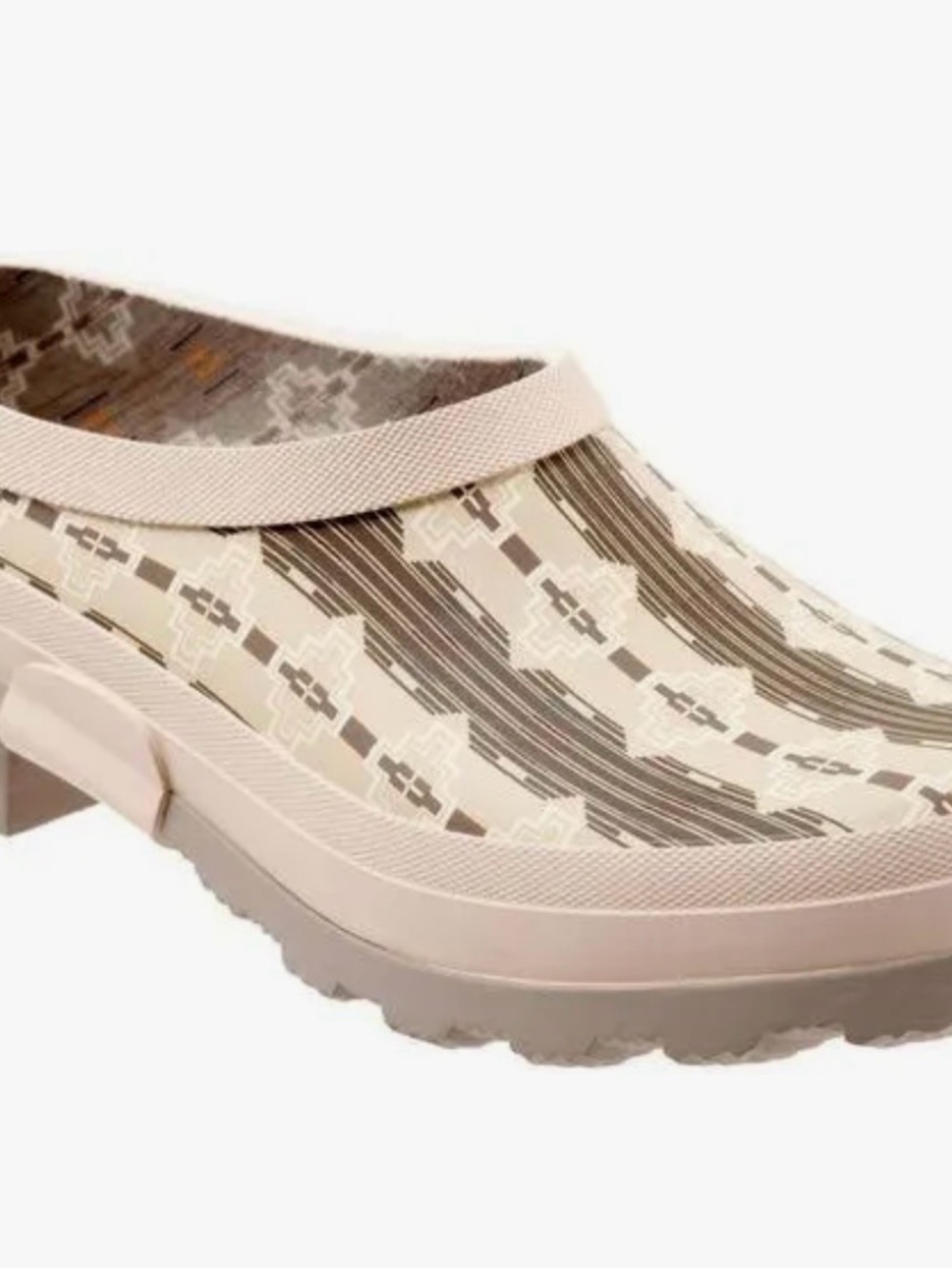 Pendleton Beige Patterned Women's Clogs - Picture 2 of 4